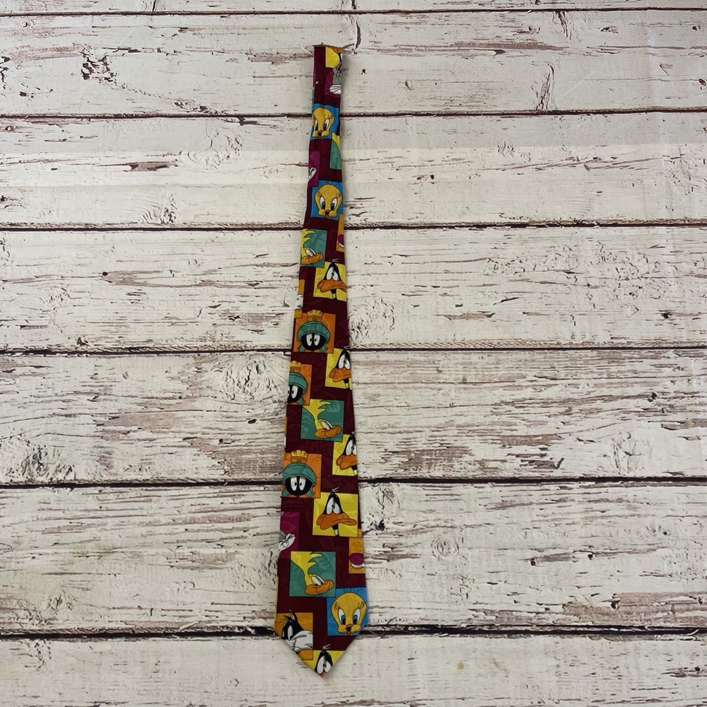 Looney Tunes Mens Ties Road Runner Marvin The Martian Daffy Character Vintage